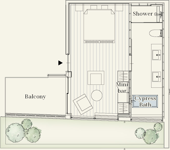 Courtyard View with Balcony